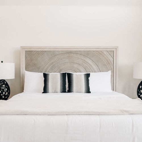 King bed in the primary bedroom