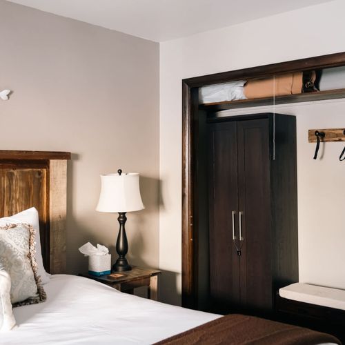 Primary bedroom with king bed