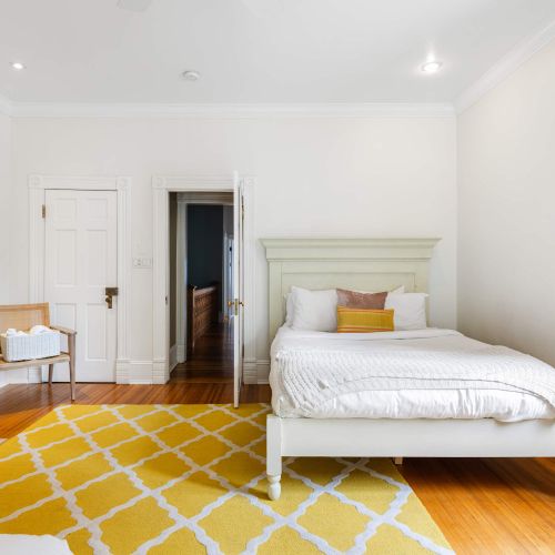 Bedroom 3 with 2 queen beds *fireplace is non-operational*