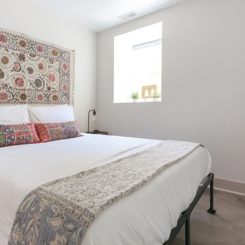 Bedroom with queen bed