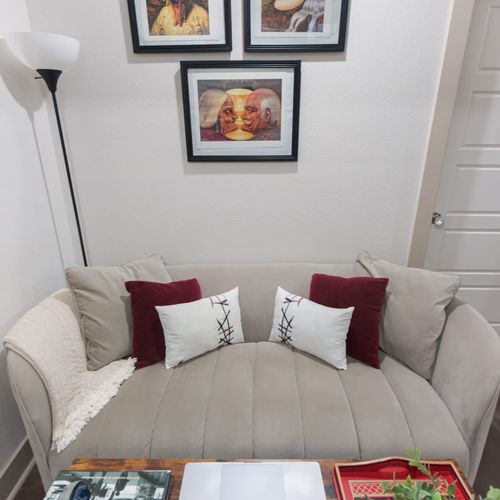 Cozy seating in living area