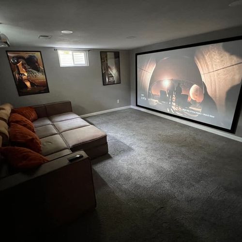 Basement movie room