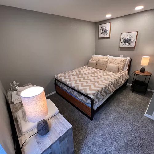 Bedroom with full bed