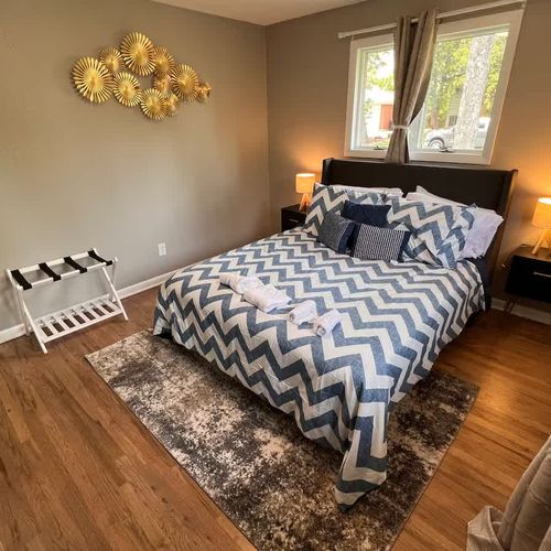 Bedroom with queen bed