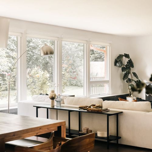 Dining and living areas