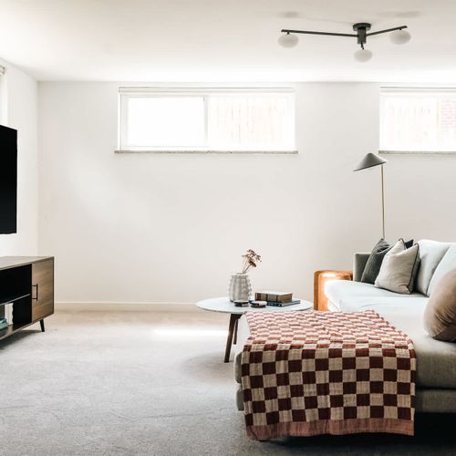 Downstairs hang out with Smart TV