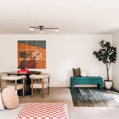 Card table and additional seating