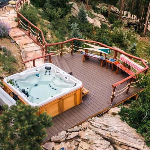 Hot tub deck