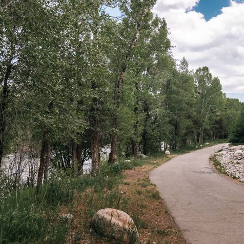 Blue River behind the unit