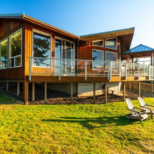You’ll spend more time on this deck than you expect — it stays warm until sunset.