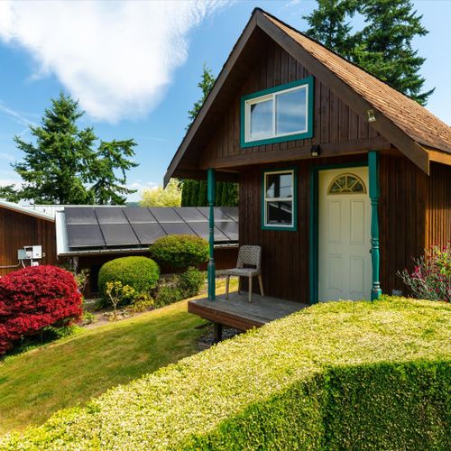 Yoga studio sits a just up the driveway from the main house. Fully private.