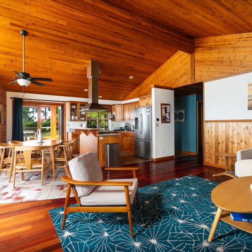 Fully open living space with views