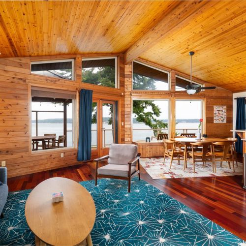 Fully open living space with views