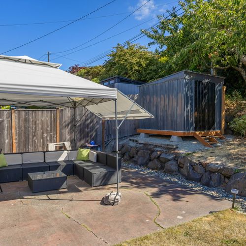 Outdoor space designed for relaxation and fresh air enjoyment.
