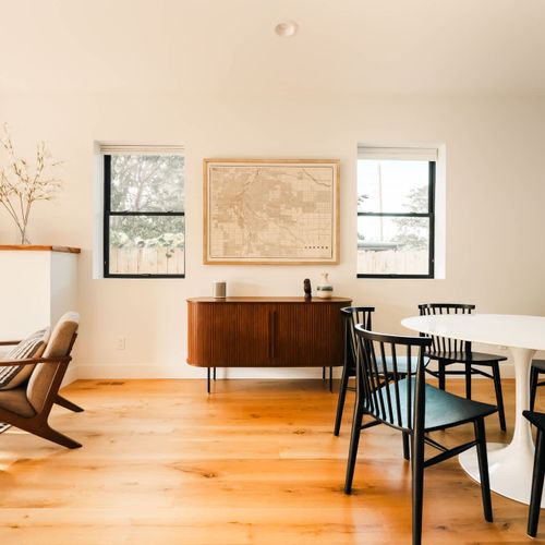 Dining and living areas