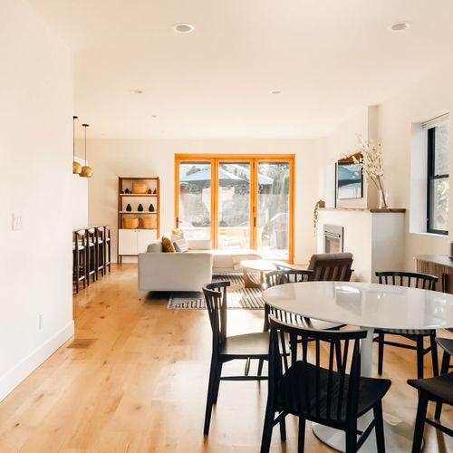 Dining and living areas