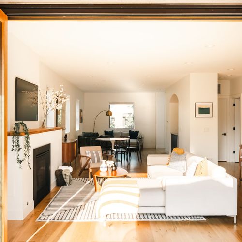 Looking into living area from covered patio