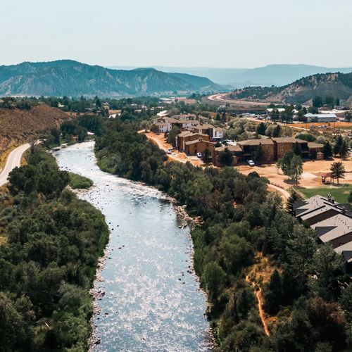 Eagle River runs directly behind the complex!