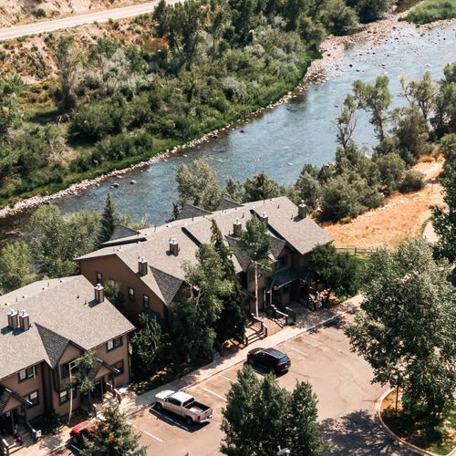 Eagle River runs directly behind the complex!