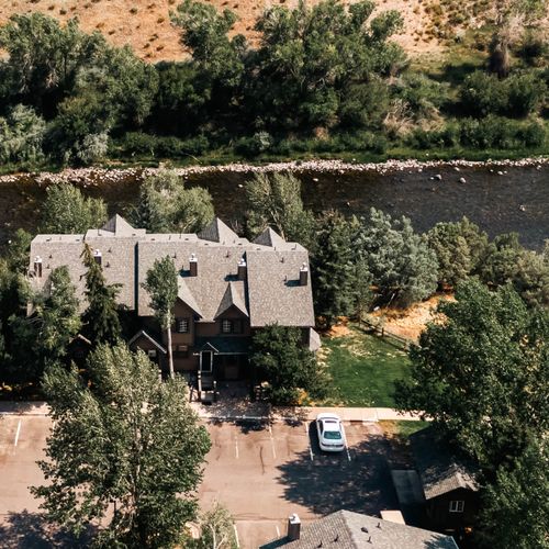 Eagle River runs directly behind the complex!