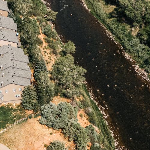Eagle River runs directly behind the complex!