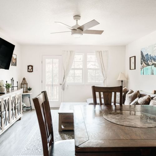 Dining and living areas