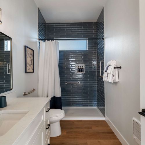 Bathroom 2 of 3 - bright, clean, and ready with essentials.