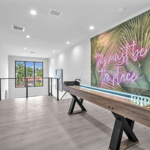 This must be the place! Shuffleboard games