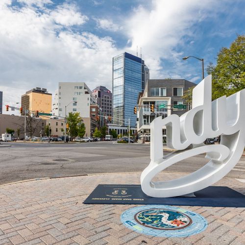 Welcome to Indy! Take your photo at our Iconic Indy sign! We have tons around Indy!