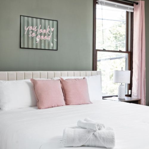 Premium linens will ensure you have a luxurious stay!