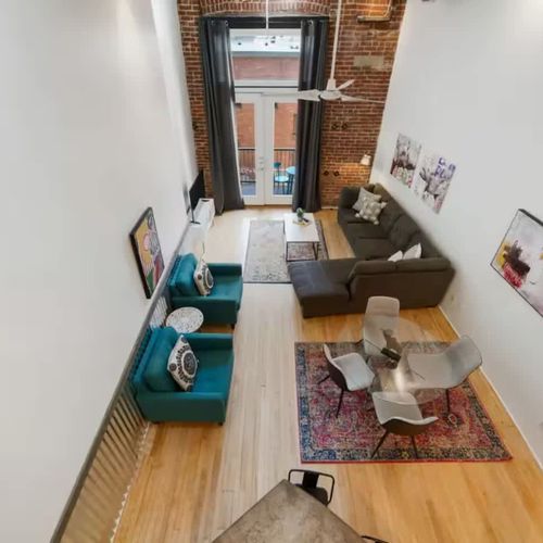 Loft view of living area