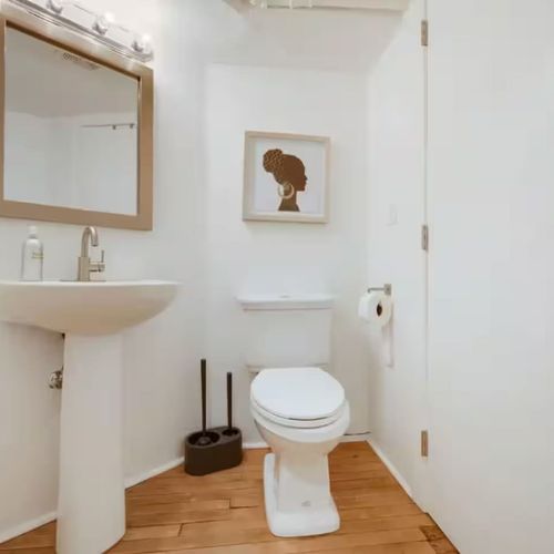 Half bathroom on main level