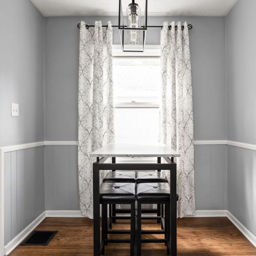 Dining area that is adjoined by the kitchen and living area!