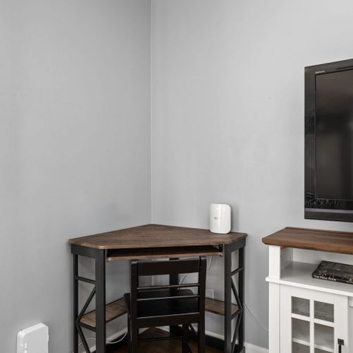 Desk space perfect for working remotely or studying!