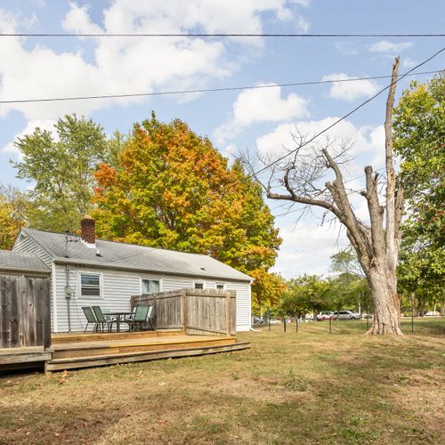 Spacious, fenced in backyard perfect for your furry family members and kiddos to run around and play!