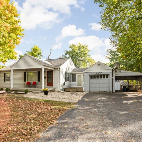 Parking is available on the driveway and under the carport.