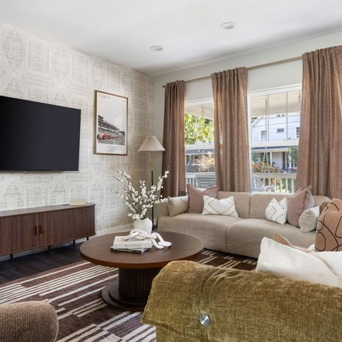 Two couches and two chairs to fit the entire family! Relax and watch your next movie here!