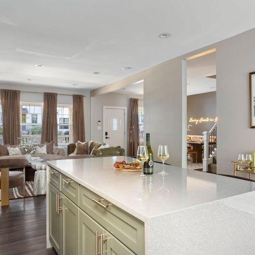 Our bright, modern kitchen is perfect for cooking and conversation.