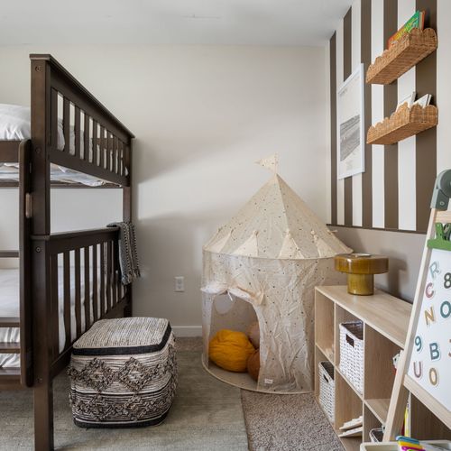 Play, imagine, and create — this kids’ room is packed with fun touches.