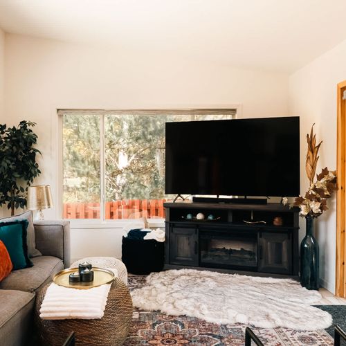 Living area overlooking park