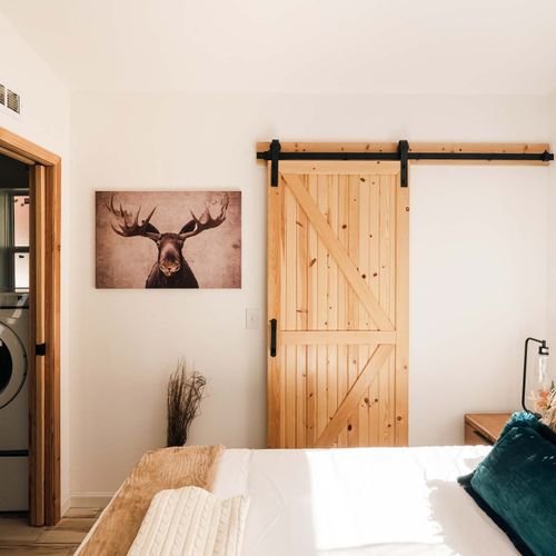 Bedroom with large closet