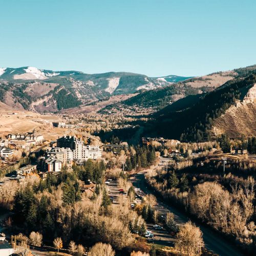 Aerial view of the neighborhood