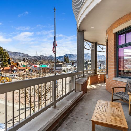Balcony with mountain views