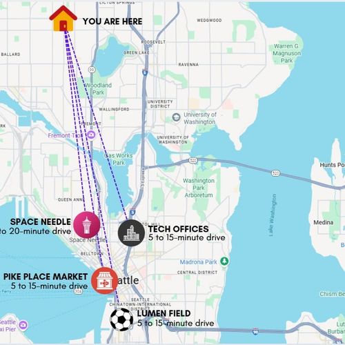 Easy access to Lumen Field and downtown for the World Cup.