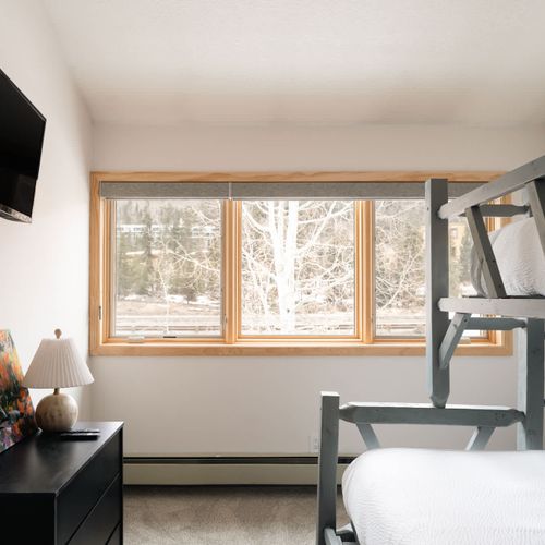 Bedroom 2 with twin over queen bunk