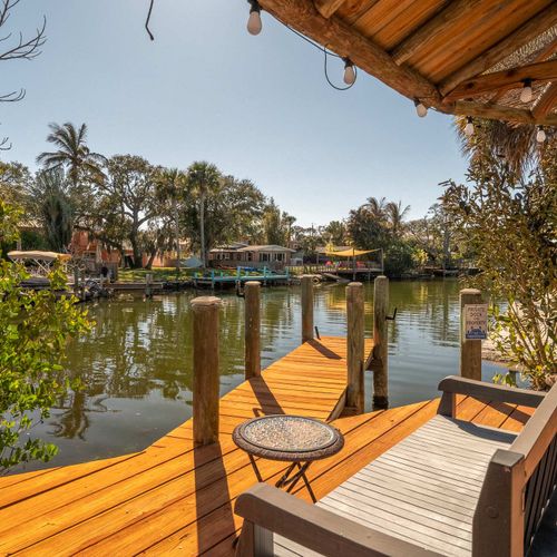 Private Dock - Located across the front street from house