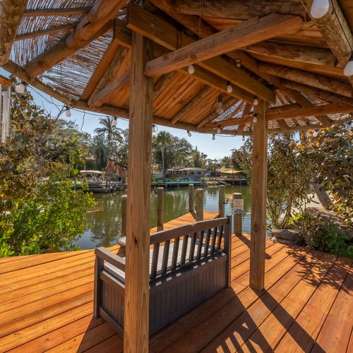 Private Dock - Located across the front street from house