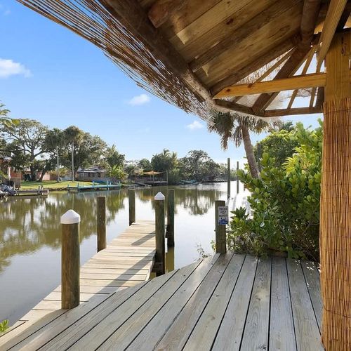 Private Dock - Located across the front street from house