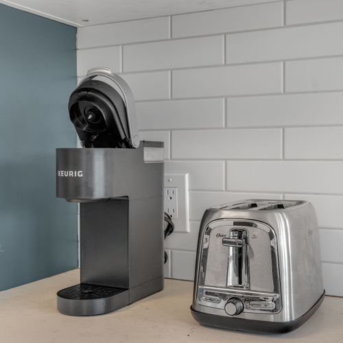 Coffee setup ready for slow mornings or quick pick-me-ups.