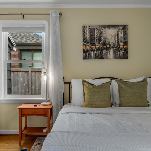 Cozy sleeping space with soft lighting and a peaceful vibe.